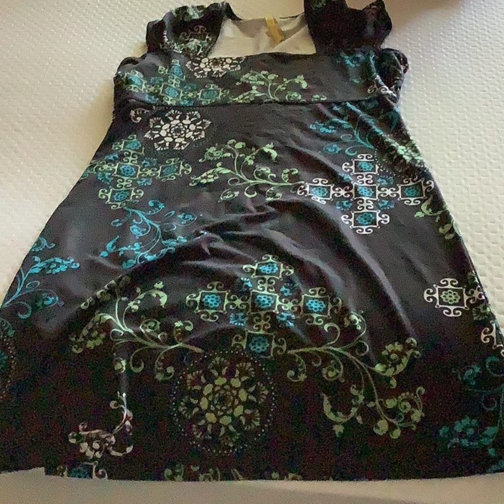 Lole Black and Green Midi Dress